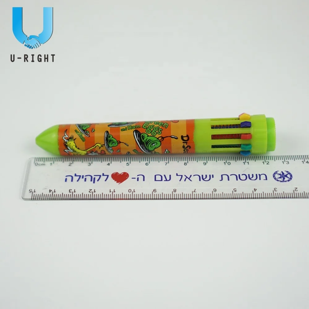 
excellent design stationery Hot Selling Promo items 12.5 CM Plastic Film 10 Colors Pen 