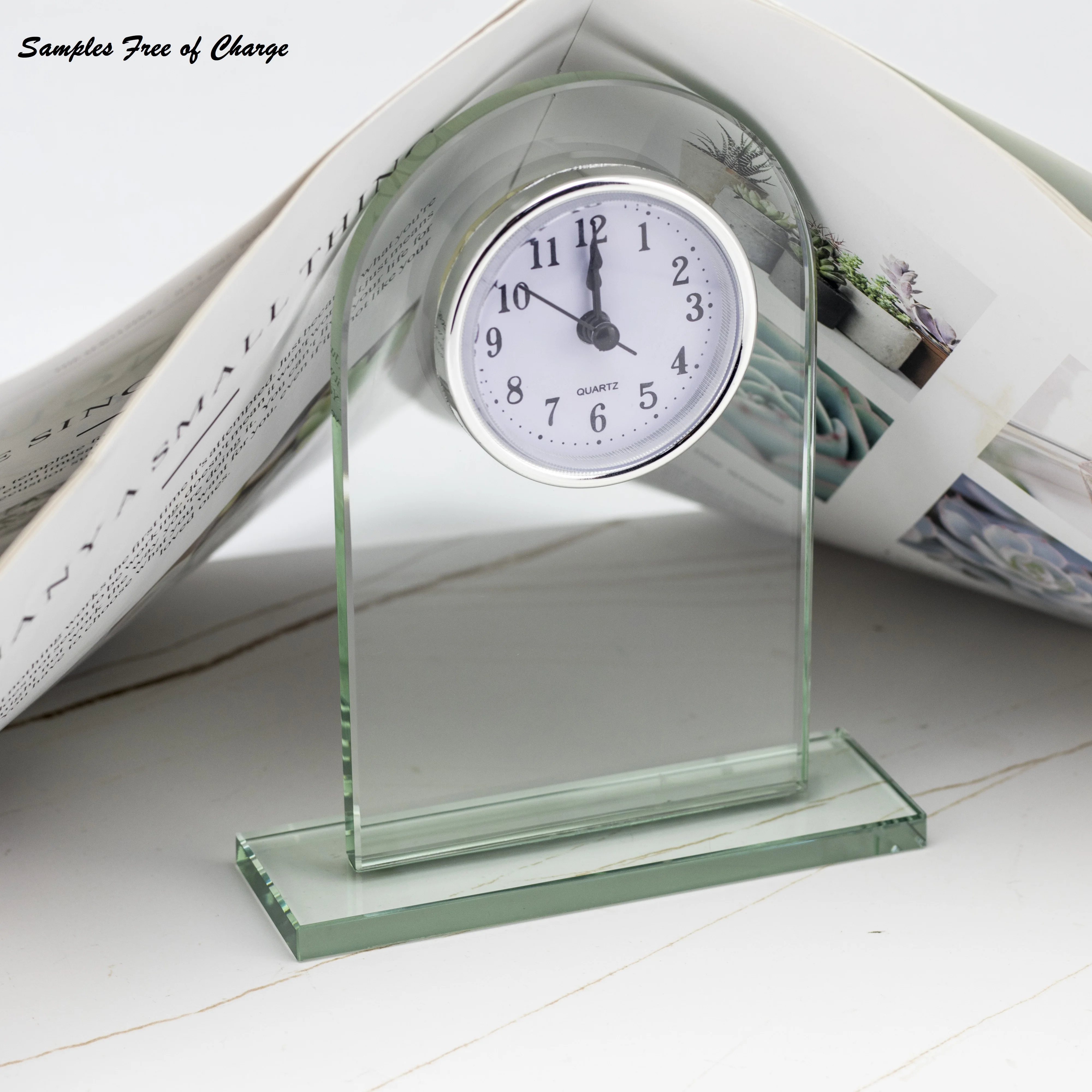 Transparent Awards Everlasting Love Anniversary Clock For Souvenir Table Clock Personalized Custom As Wedding Favor Gifts