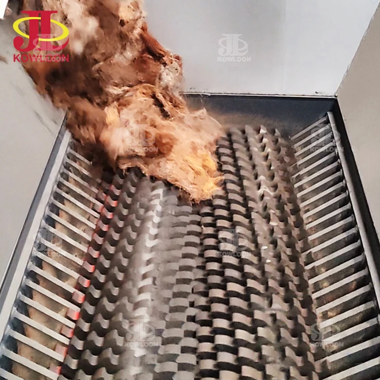 Multipurpose Biomass Crusher Double Axis Rice Straw Paddy Straw Shredder Machine