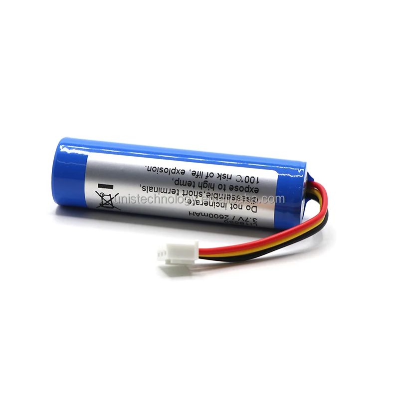Customized 1S1P 18650 Battery Pack Lithium Ion Batteries 3.7V 2600Mah POS Terminal Battery