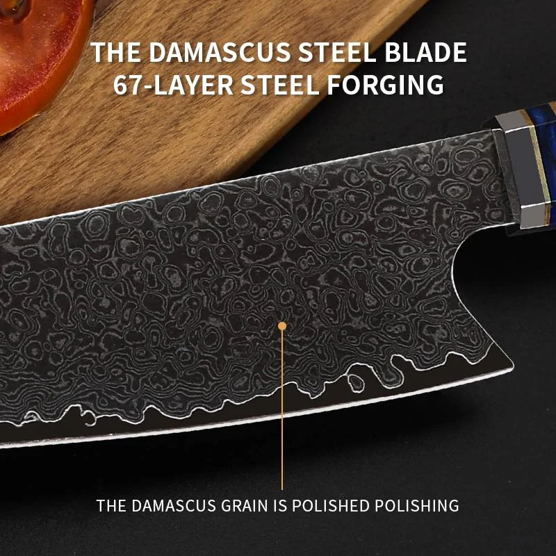 Готовый к отправке поварской нож VG10 японские кухонные ножи из дамасской стали 67 слоев поварской нож из нержавеющей стали