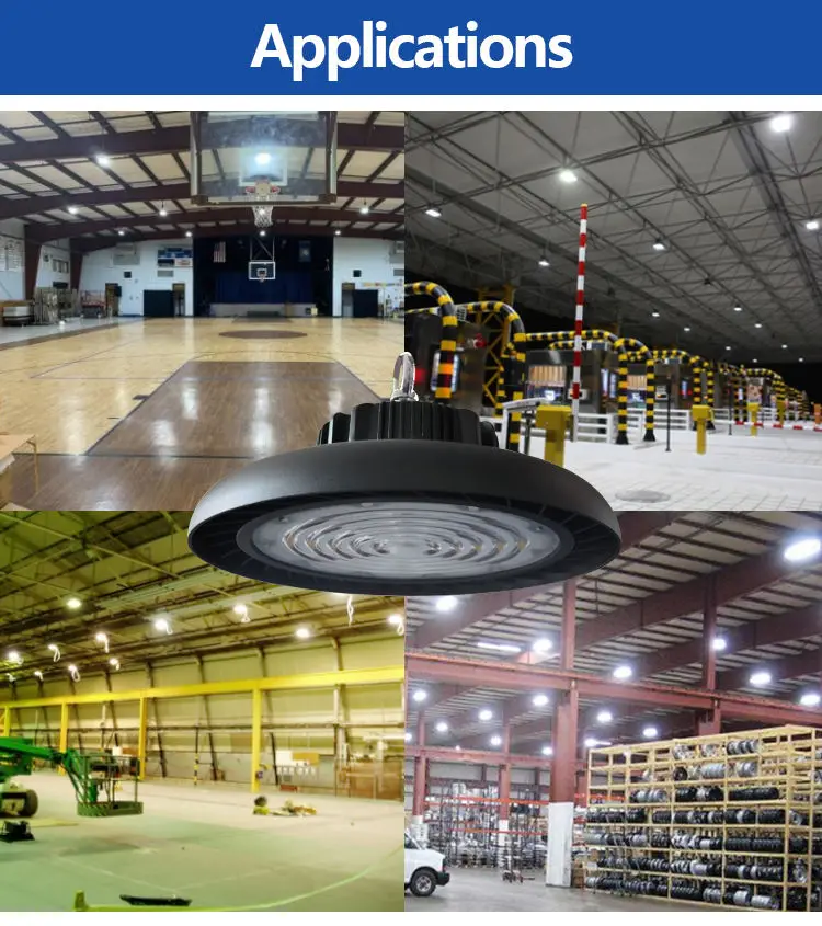 indoor warehouse gymnasium aluminum 120v 200w 140lm gym ufo high bay light fixture
