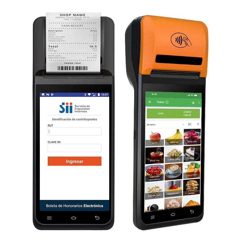 Noryox NB55 NB80 Android 12.0 Lottery Portable Pos Terminal Mini 3+16GB 4+64GB Pos Machine 58mm Pos Handheld Receipt Printer