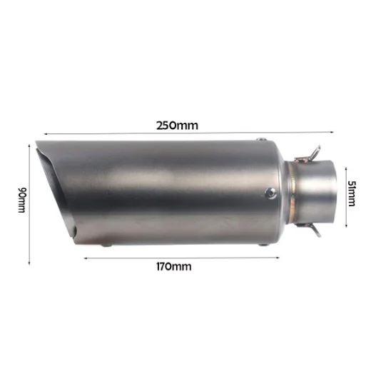 High quality 61mm titanium exhaust muffler pipe titanium tube for motorcycles