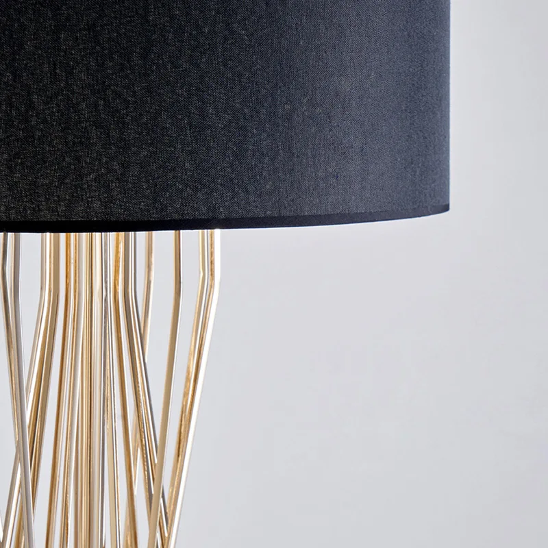 Postmodern Light Luxury Metal Marble Floor Lamp Hotel Living Room Bedroom Study Vertical Creative Design Lamp