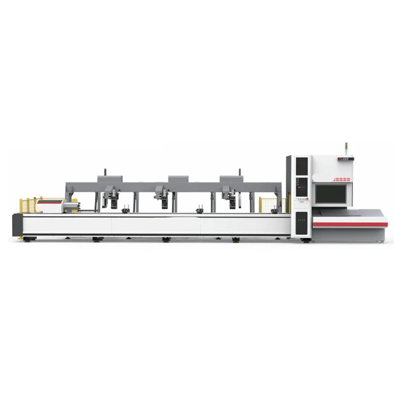 EP three chucks automated laser tube cutter 3kw fiber laser tube cutting machine for carbon steel and stainless steel