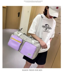 Free Sample Customized Fashion Sports Gym Women Men Waterproof Duffel Bag Weekend Fitness Travel Bag