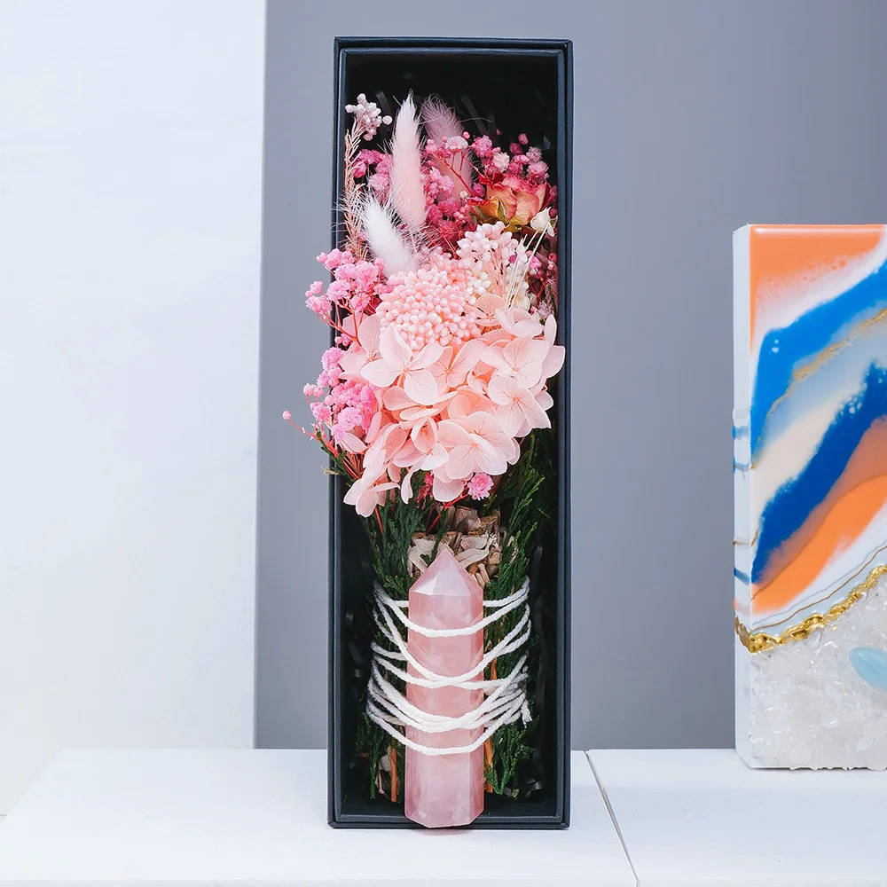 Hot selling wholesale natural Crystal point bouquet home decoration and ornaments bring financial luck