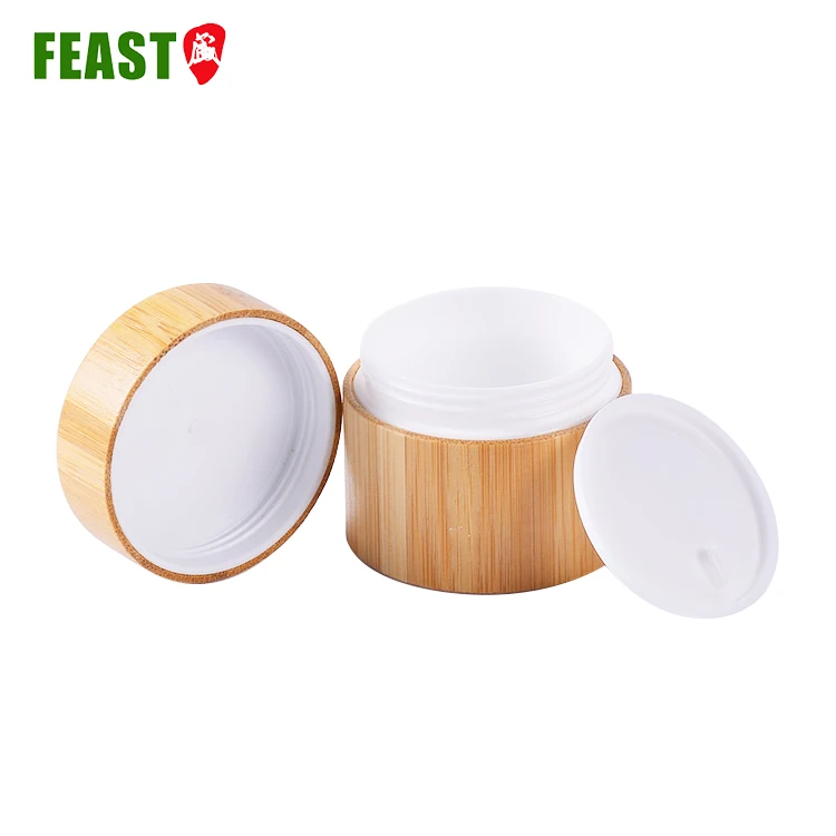 Баночка для крема с бамбуковой крышкой, 10 г, 20 г, 30 г, 50 г, 100 г, 150 г, 200 г, 250 г
