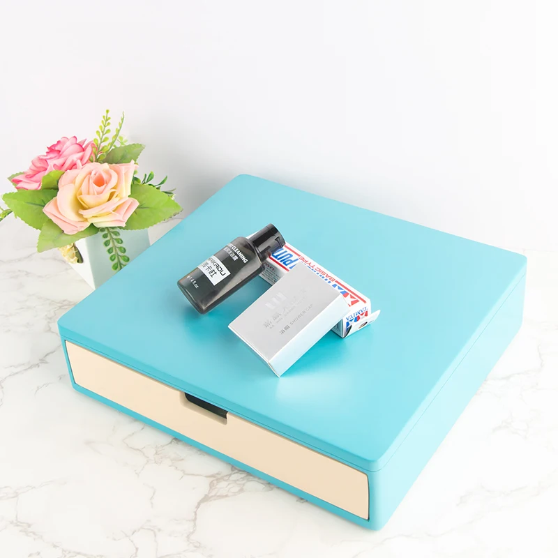 Manufacturer Custom Luxury Resin Hotel Cup Holder Consumable Products Storage Toiletries Amenity Box With Drawer For Washroom