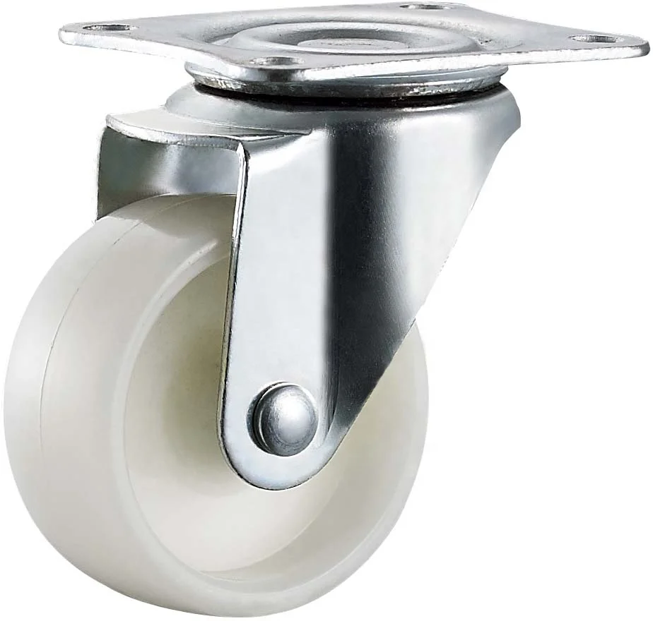 Factory 2 Inch 50mm Fat heavy duty Universal Furniture Nylon PP Caster Wheel with Plug Castor Wheels Swivel Without Brake