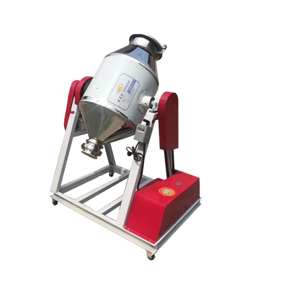 Best-Selling SUS304/201 Electric Waist Drum Mixer Chemical Powder Mixing Machine