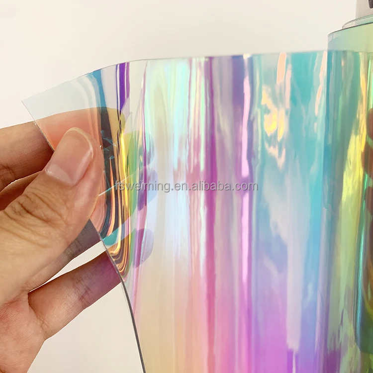 PVC/TPU Transparent Rainbow Dichroic Iridescent Film For Bags, Shoes And Decoration