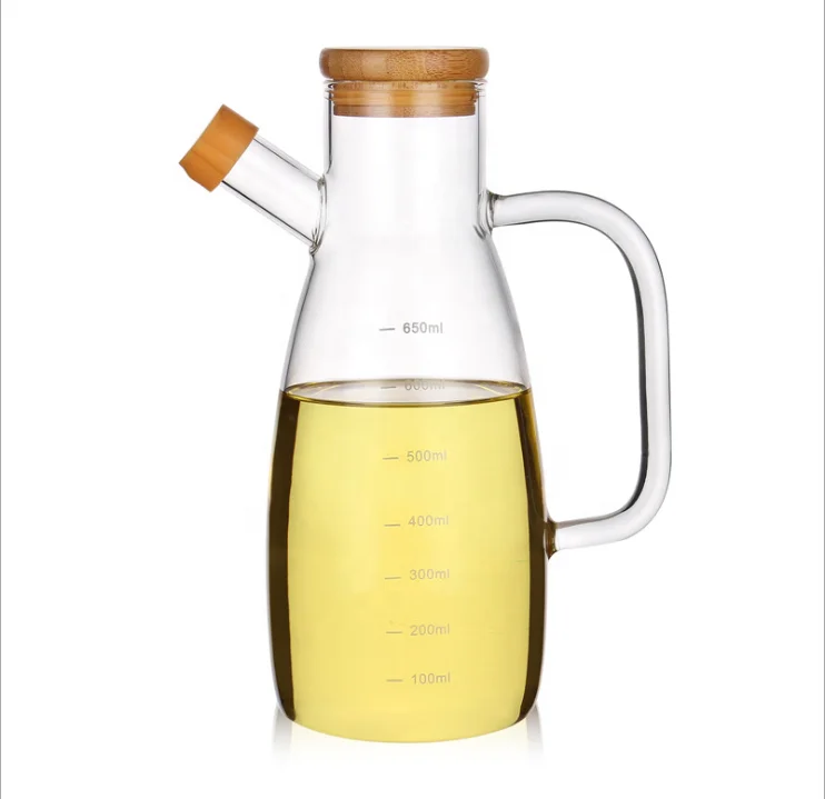 
Hot sale glass oil vinegar bottle clear glass cooking bottle with cork Olive Oil Clear Glass Spice Jars Bottle 