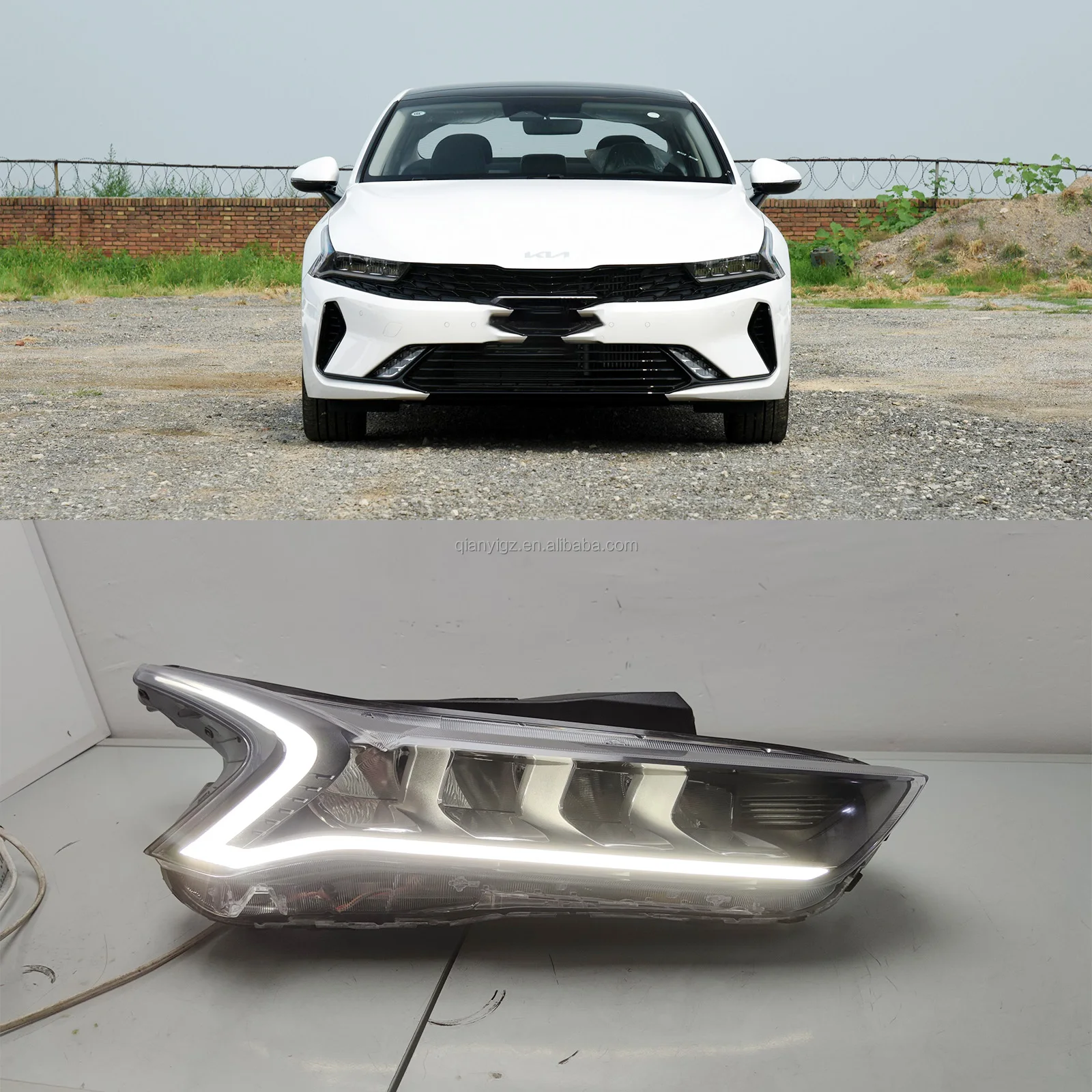 Compatible with Kia K5 keku automobile headlamp assembly LED headlamp original disassembly used projector parts