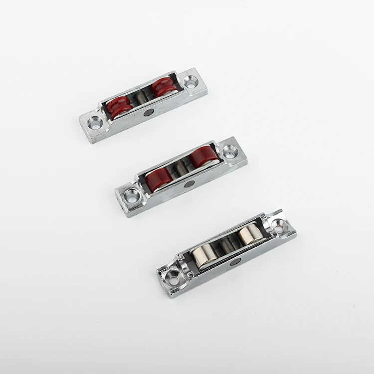 Durable zinc alloy Double metal roller -groove pulley for pvc / UPVC sliding windows