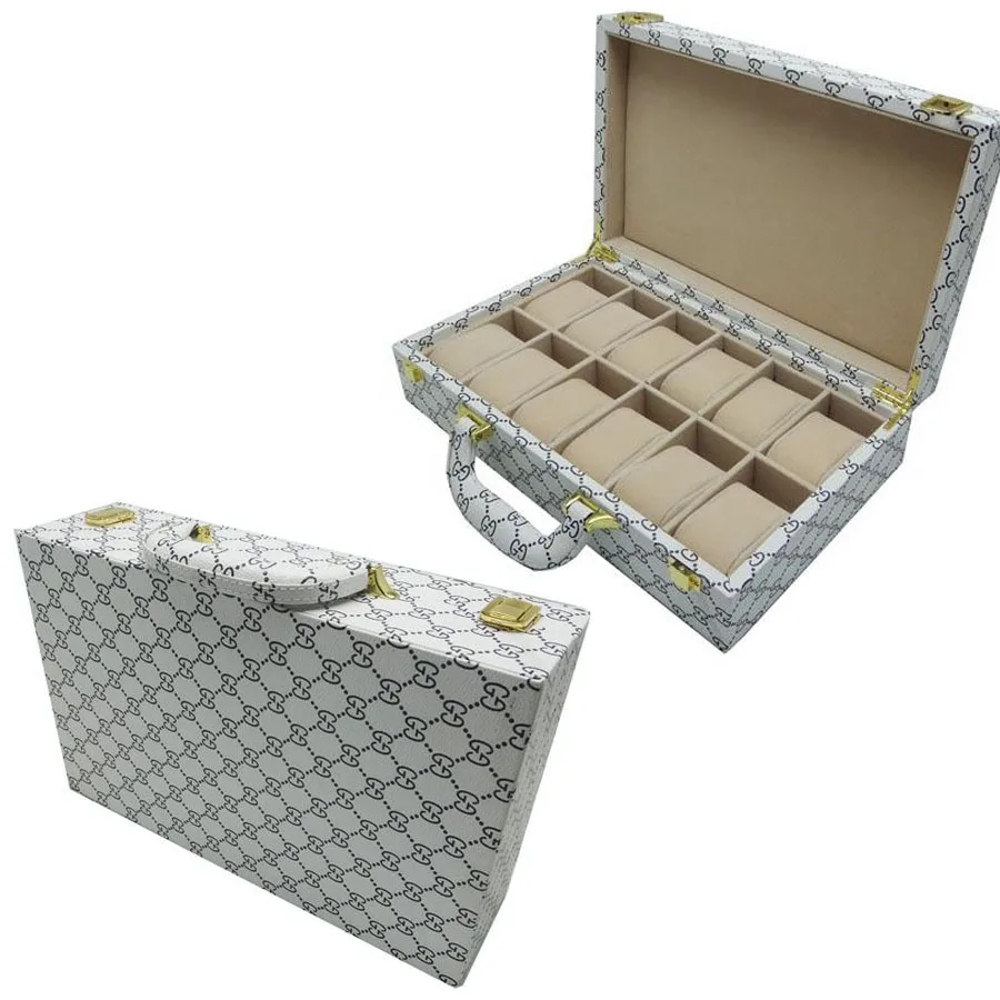 GC02-ST-12C27 watch carrying case suitcase watch leather suitcase for automatic watches