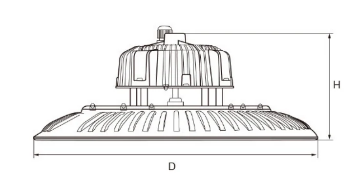 
warehouse hay bay led lighting with 5 year warranty die cast 200W highbay led 