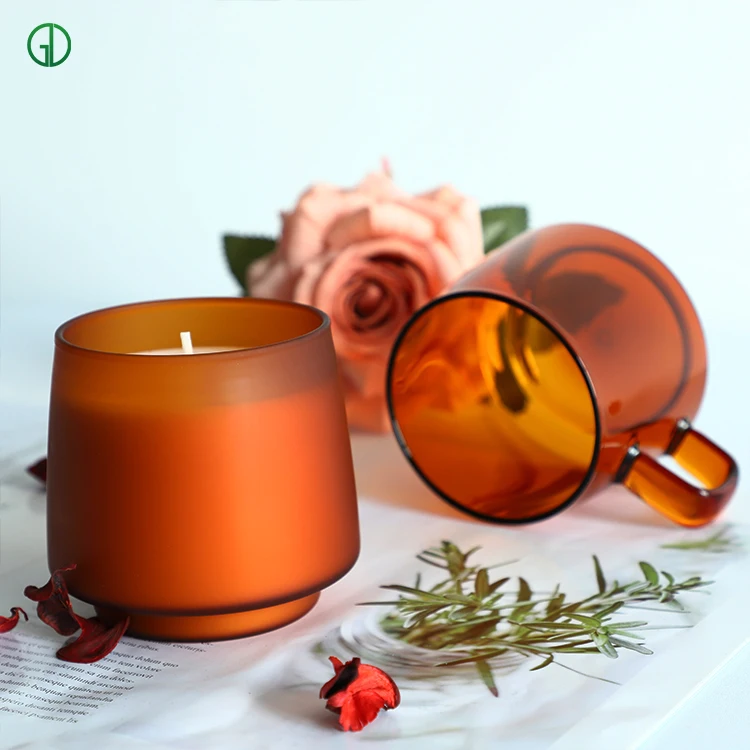 Unique Design Excellent Material Borosilicate Glass Candle Holder Decoration Candlestick Glass Candle Jar