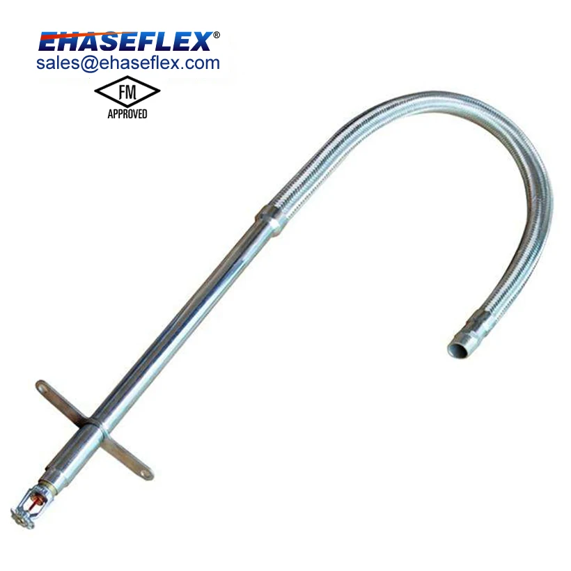 Factory Price Fm Approved Stainless Steel Metal Corrugated Fire Sprinkler Drops Flexible Sprinkler Hose For Clean Room