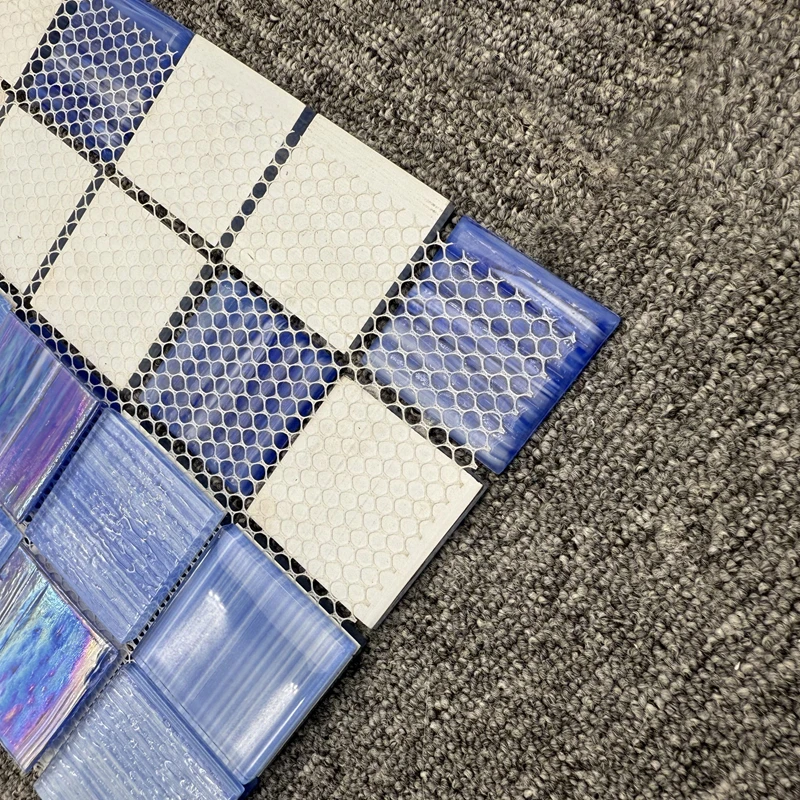 Glass Pool Mosaic Waterproof UV Resistant Tiles for Swimming Pool 6mm Glass Wall Indoor Outdoor Swimming Pool Square Interior