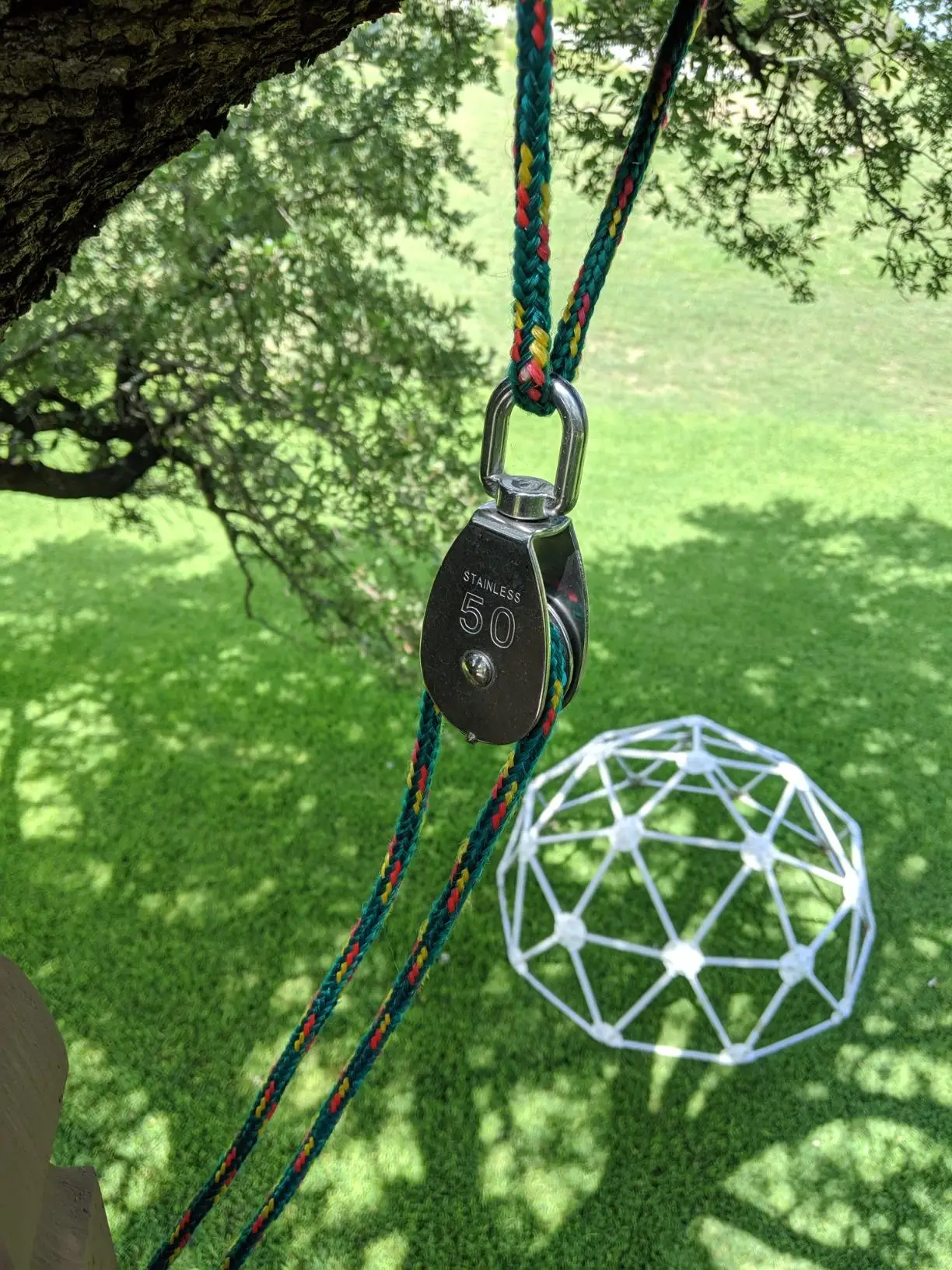 Product Customization M20 Double Pulley Block Stainless Steel Hardware Double Wheel Swivel Rigging Lifting for Wire Rope Loading