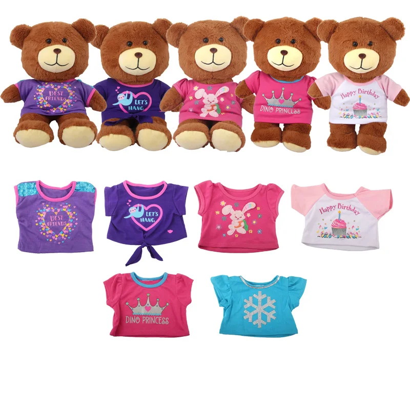 Factory custom plush doll clothes make your designs OEM Teddy bear clothes