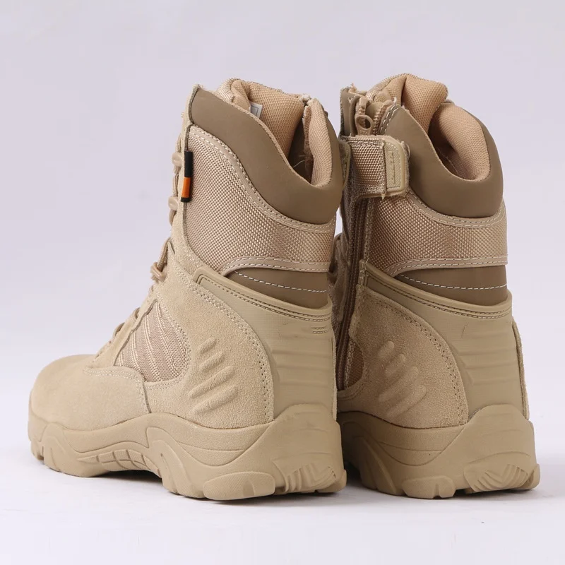 WANZHUO High Top Waterproof Outdoor Wear-resistant Rubber Breathable  Training Hiking  Climbing Combat Tactical Boots