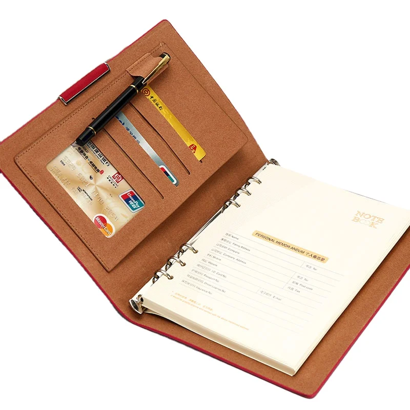  2020 Luxury Promotional Gift Custom Diary Notebook Journal Writing Planner PU Leather A5 Organizer