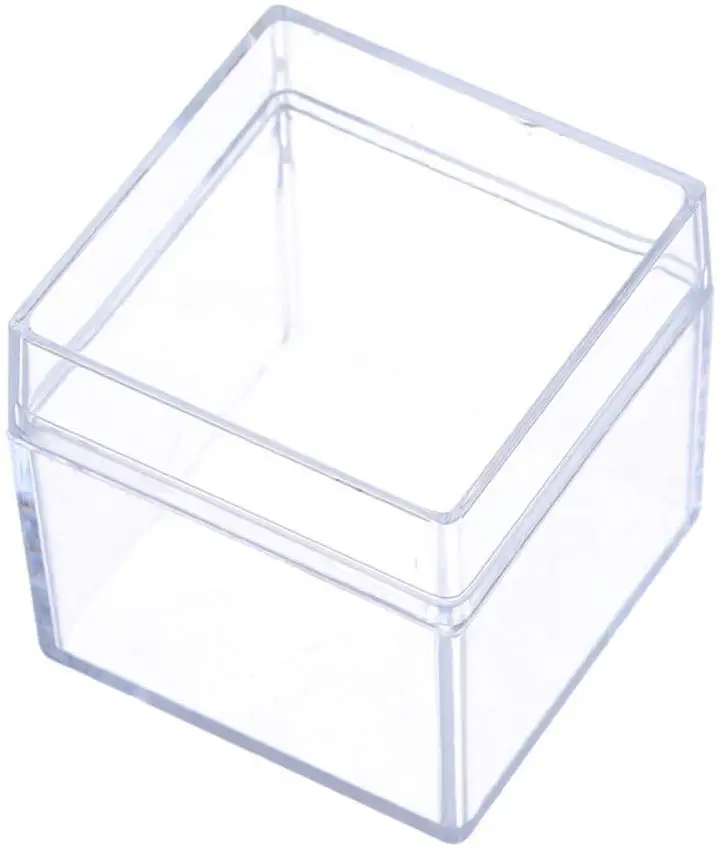 Jewelry Display Storage Box Case Square Cube Props Box Customized Small Square Clear Plastic Package Storage Box