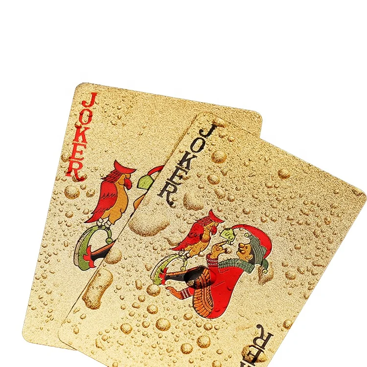 Fan Shu Wholesale High Quality 100 US Dollar Waterproof Plastic Foil Gold Playing Card
