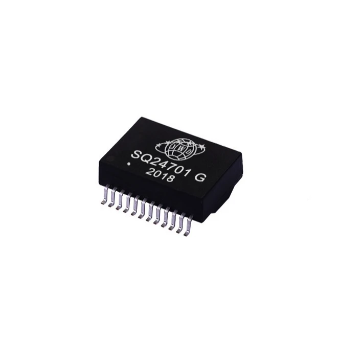 SQ24701G 2.5 G Single Port 24 Pin 5 G Base-T Filter SMD LAN Transformer With Capabilities