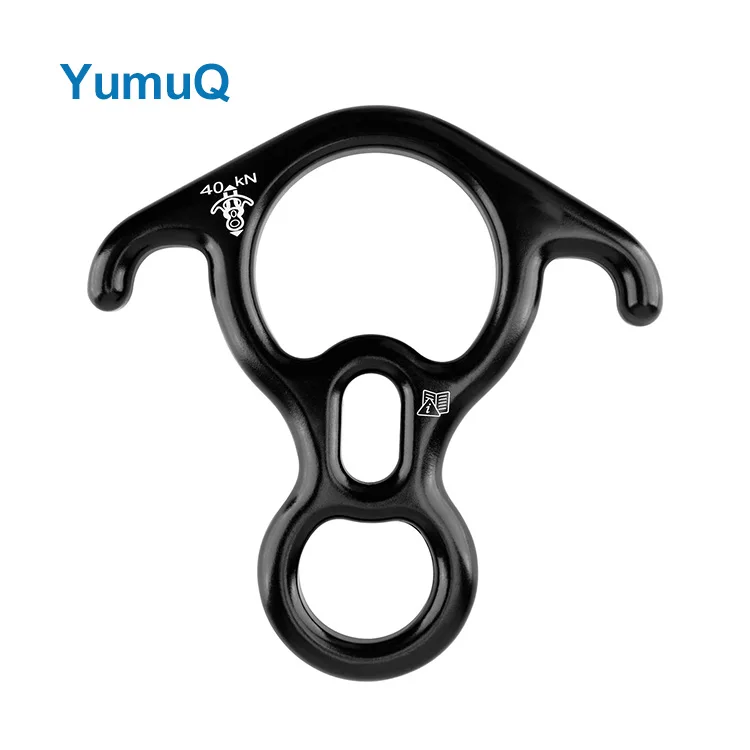 YumuQ Aluminum Alloy Black Yoga Hammock Wall Hook Ceiling Mount Brackets Anchor Fitness Carabiner Clip For Rope