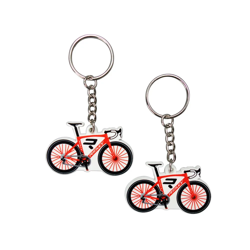 Wholesale Promotional Gift 2d custom shapes soft moto pvc keychain