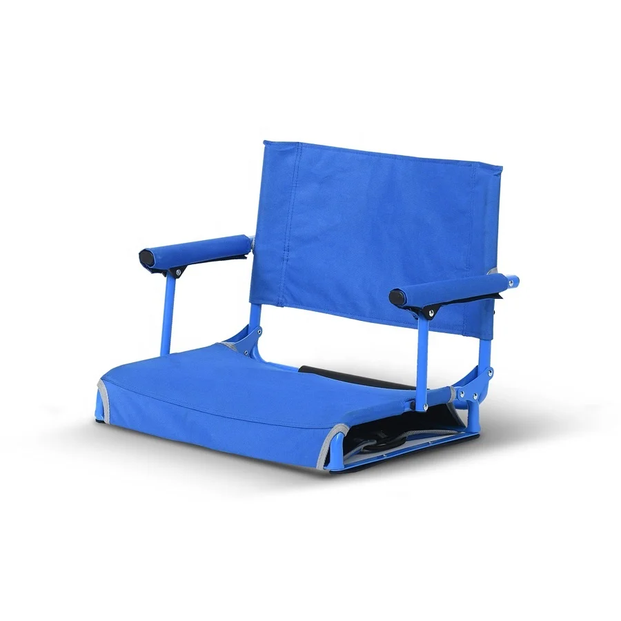 compact Folding Fishing Beach Chair Portable Stadium Seat With Armrest