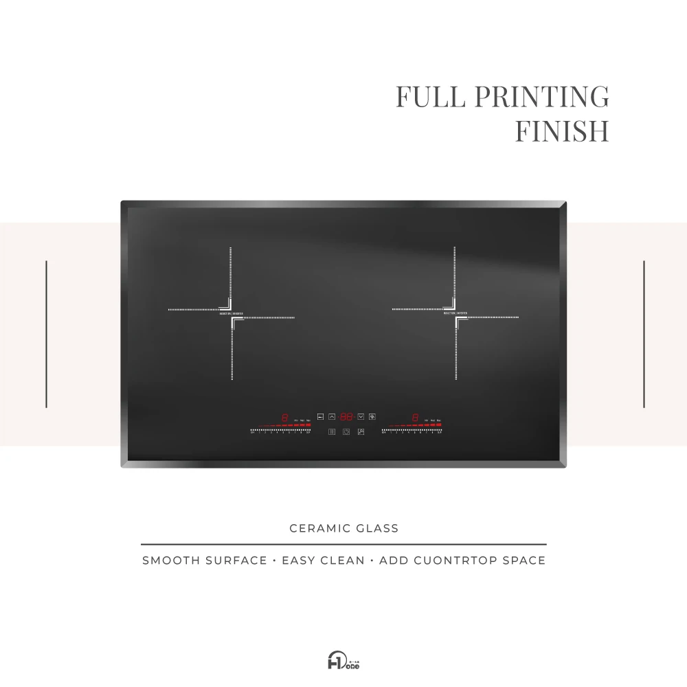 Высококачественная конкурентоспособная цена 3 в 1 Встроенная 2 горелки горизонтальная индукционная варочная панель