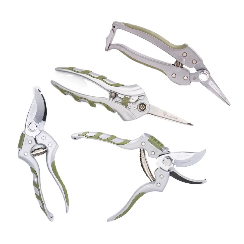 Hot Sale Garden Tree Cutting Tools Deluxe Anvil Bypass Pruners Fruit Snip Branch Scissors