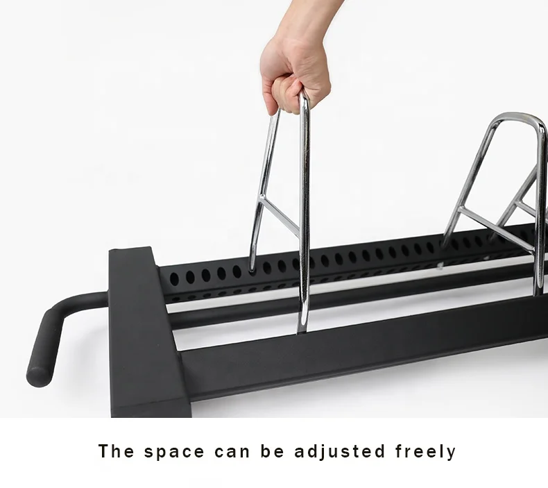 Home Gym Fitness Weightlifting Bumper Plate Holder Steel Horizontal Weight Plate Storage Stacking Rack