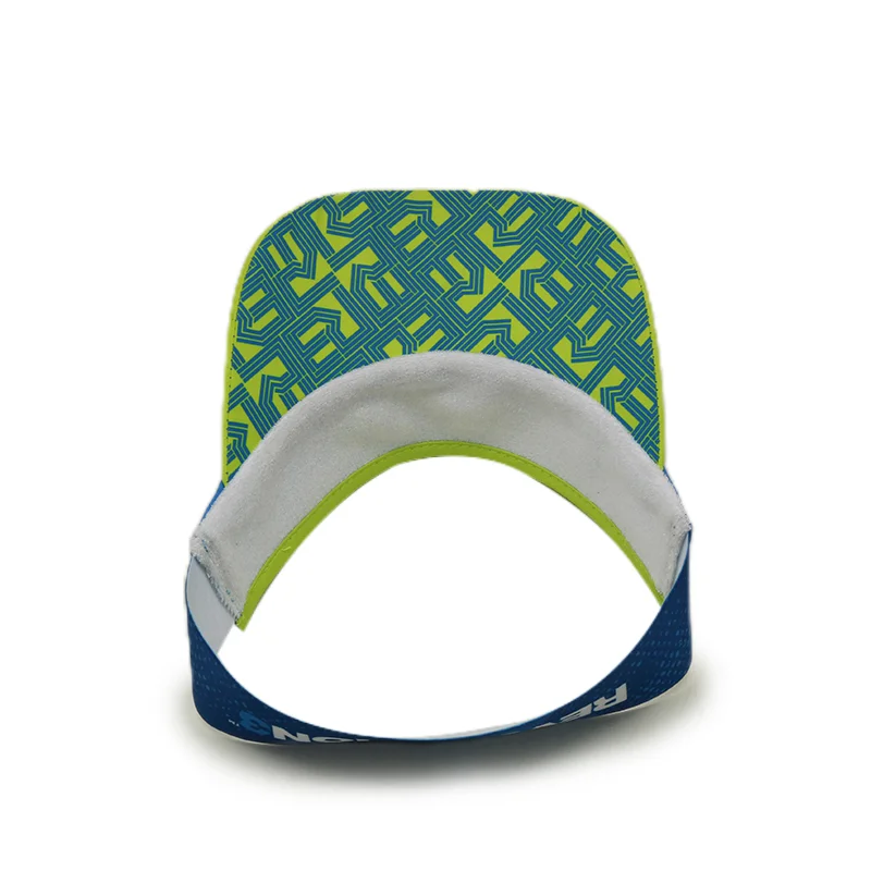 customized print logo adjustable elastic cord back sublimated sport sun visor cap hat