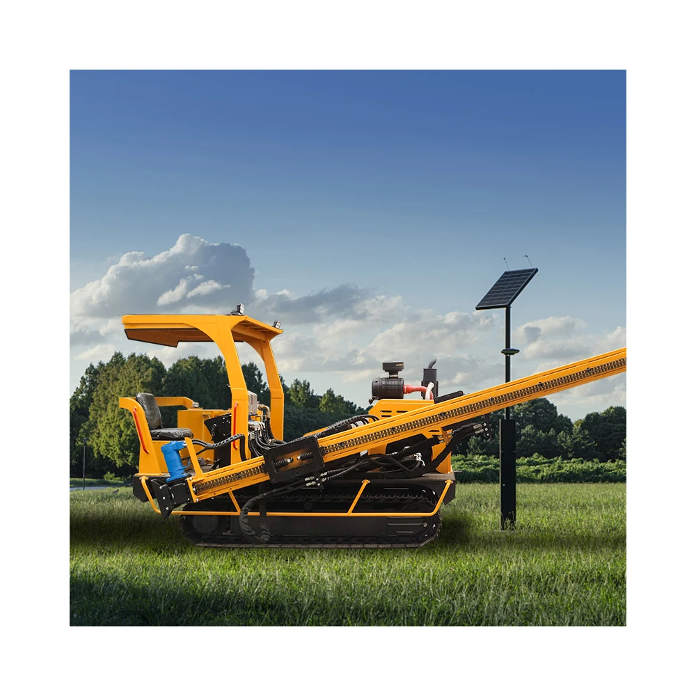 Solar Pile Driver Crawler Type Equipped with High-Frequency Hydraulic Hammer Easy Operation