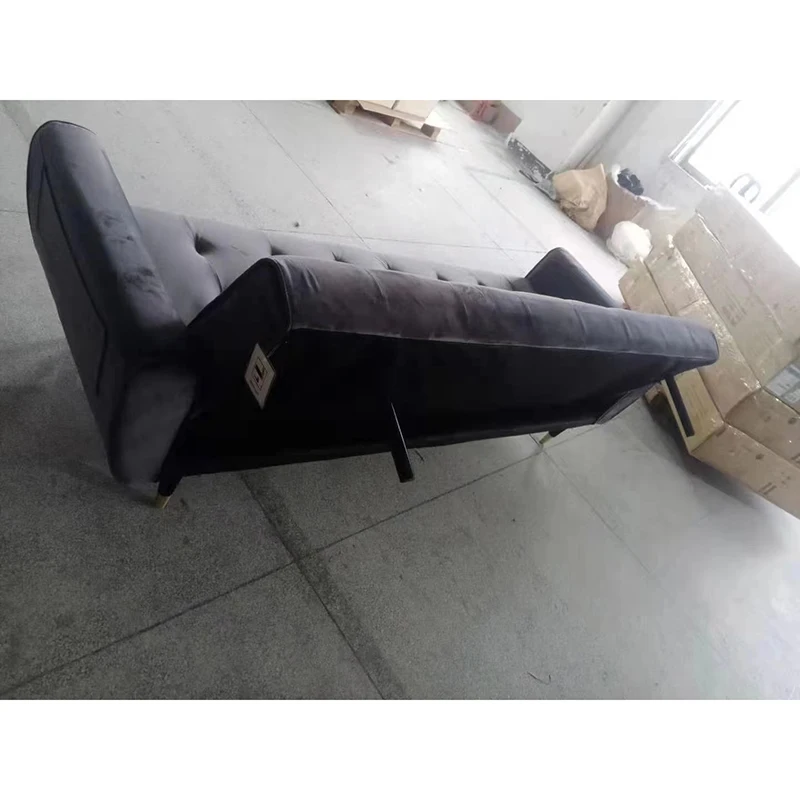 UK Standard Fireproof Foam and Fabric Sofa Bed Folding Bed 3 Seats Living Room Sofa