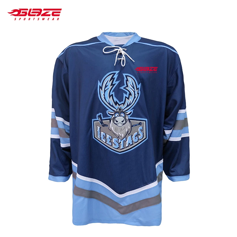 Wholesale Practice Full Sublimation Printing 100% Polyester Funny Custom Ice Hockey Jersey