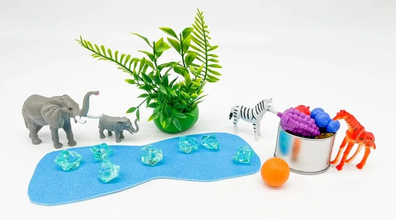 Educational Toys Zoo Games New Children Modeling Clay Zoo Kit Theme Animal Air Dry Clay Sensory Bin Diy Baby Toys