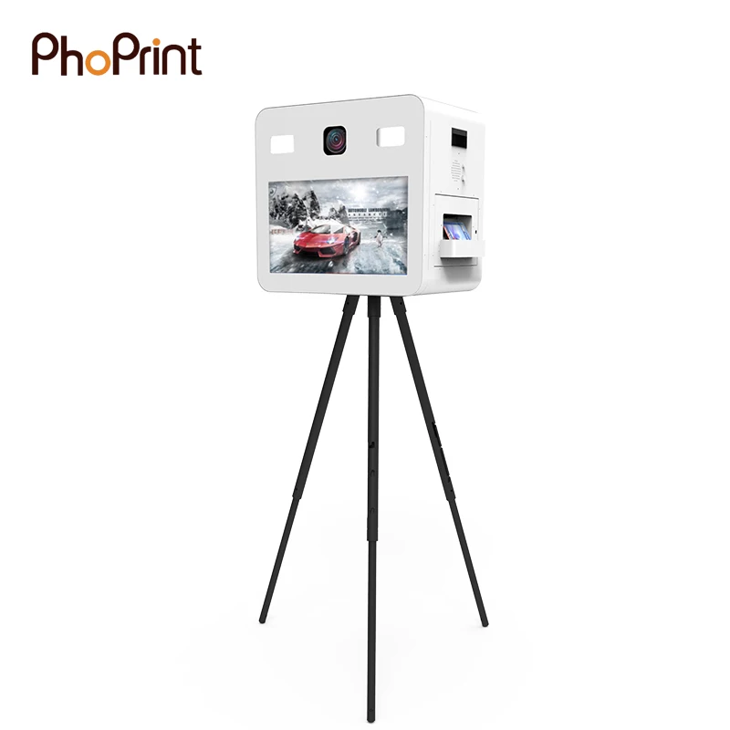 High Quality Compact Printing Photo Booth Kiosk With Built-in DSLR Camera