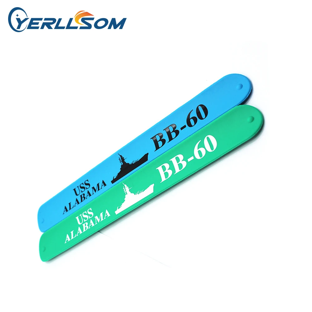 Wholesale Assorted Colors Personalized Screen Printing Custom Silicone Slap Bracelet