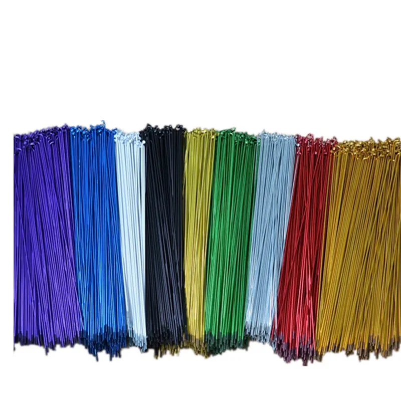 45#Steel Bicycle Spokes 14G/13G/12G Mountain Bike Spokes MTB 170mm-300mm W/Nipples in Different Colors