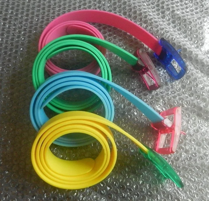 Custom High Quality Silicone Waist Belt Cut-to-Fix Adjustable Golf Rubber Belts Factory Made Directly