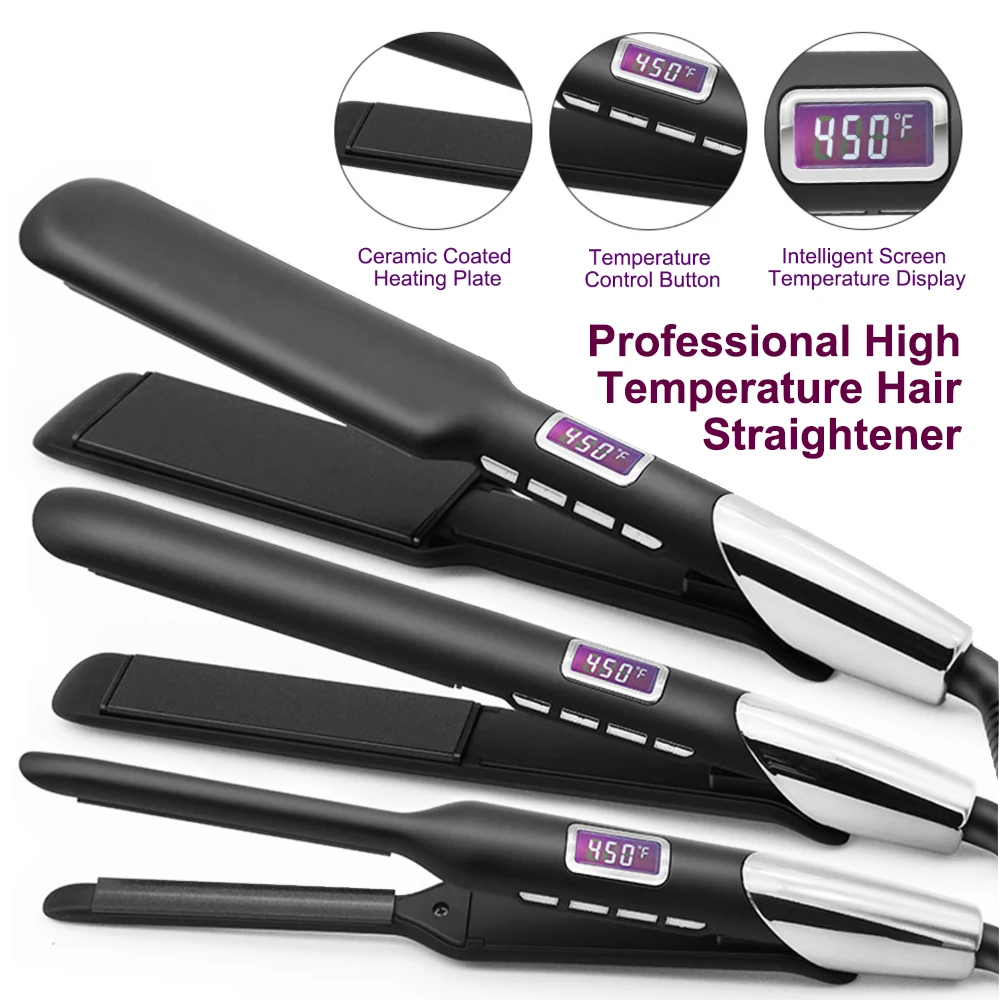 Custom logo Hair Styling Set Heat Protectant Spray Fast RhinestoneHair Straightening Electric Hot Comb 25mm Crimp