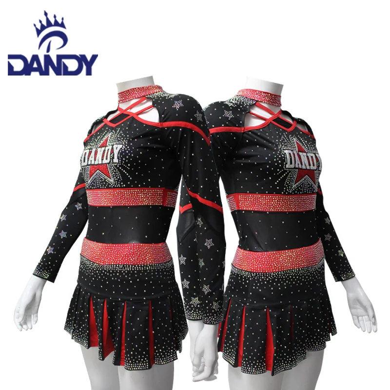 Top Selling Design Girls custom cheer uniform High School Factory Price Cheerleading Wear for competition