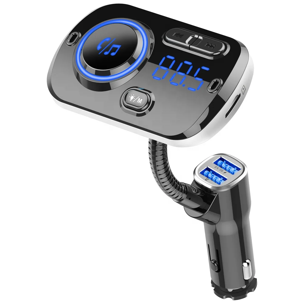 Car Charger Handsfree Dual USB Car Kit Mp3 Player  Fm Transmitter Bluetooth Car Wireless Charging